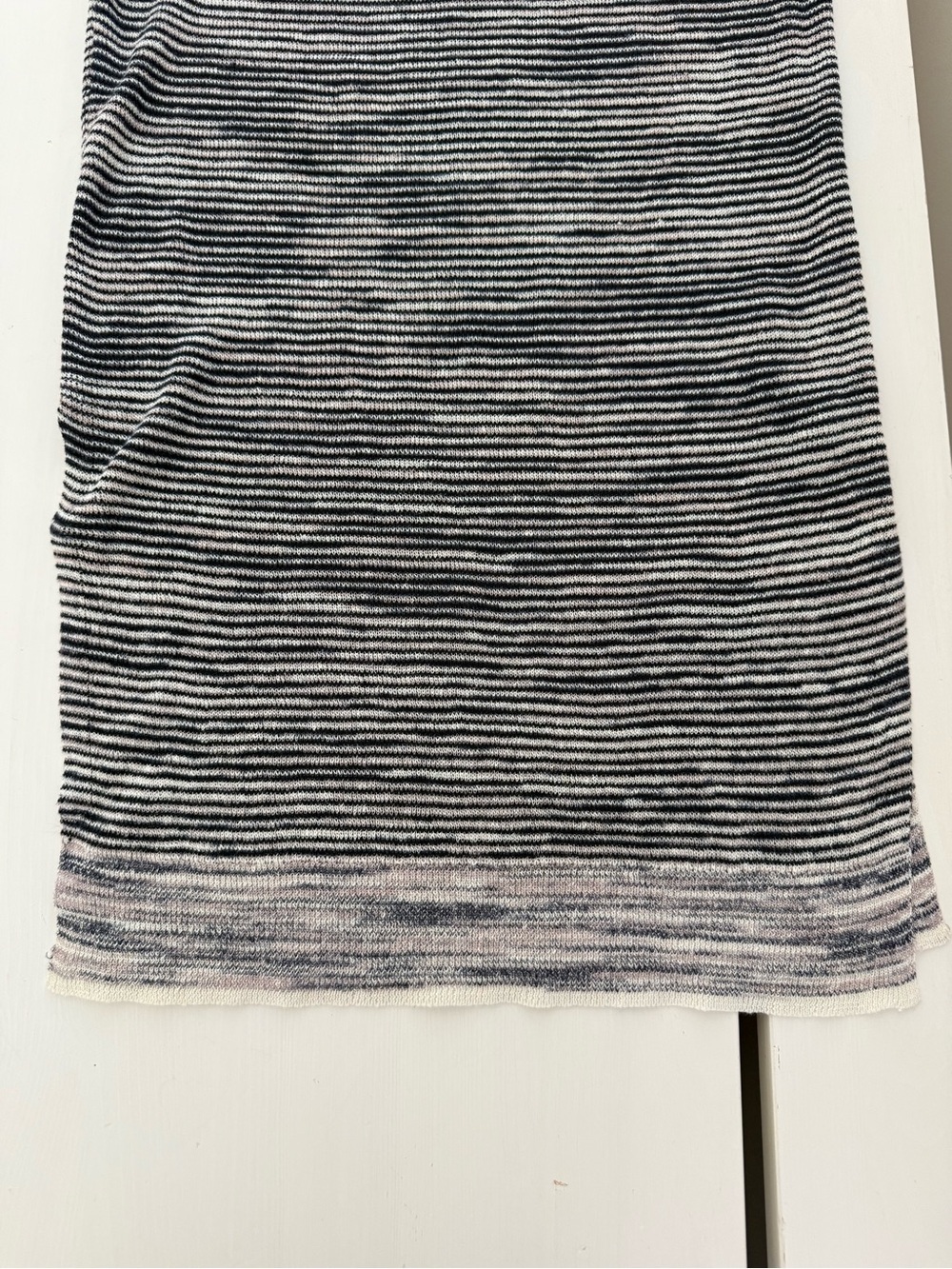 Theory Intrella Space Dye Linen Knit Sleeveless Maxi Dress Gray Small - Picture 8 of 8